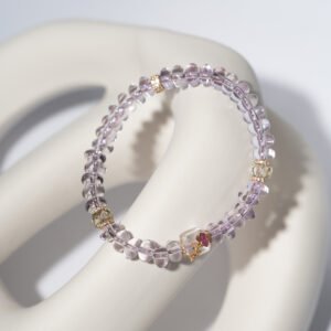 DSC04594 Natural Brazilian Amethyst Abacus-shaped Bracelet 7MM