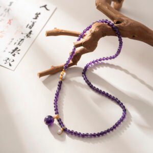 DSC06359 Uruguayan Amethyst Necklace / 3-Strand Bracelet 5MM