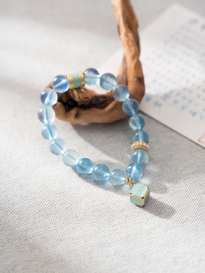 DSC06453 Natural Aquamarine Bracelet 11MM