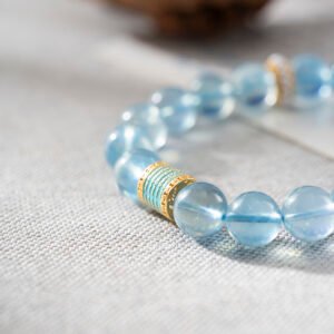 DSC06454 Natural Aquamarine Bracelet 11MM