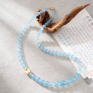 DSC06456 Natural Aquamarine Necklace 8-12MM