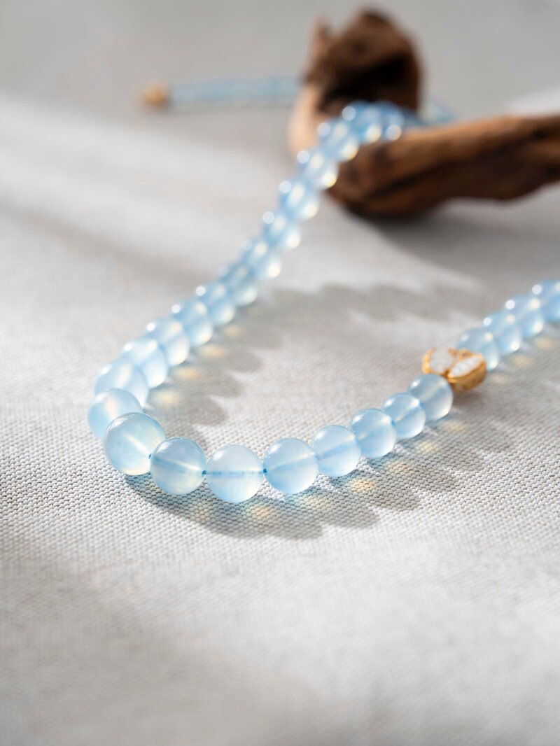 DSC06461 Natural Aquamarine Necklace 8-12MM