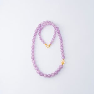 DSC06532 Natural Cat's Eye Kunzite Necklace 8-12MM