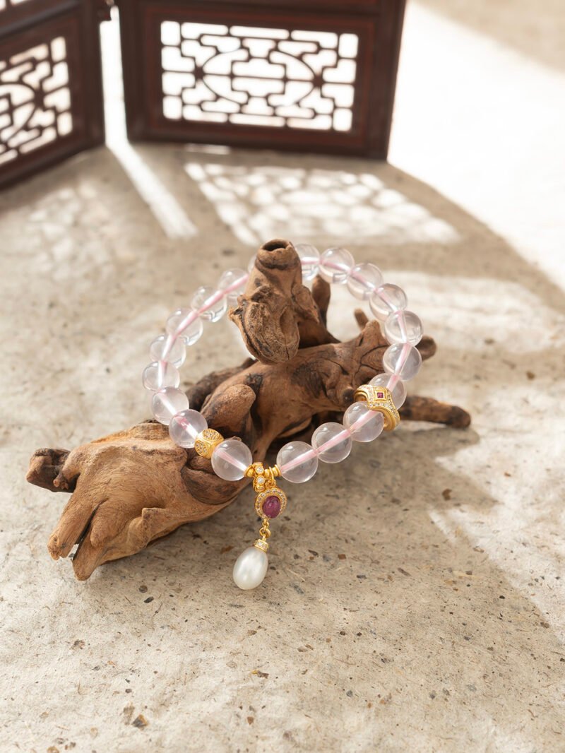 DSC09526 Natural Rose Quartz Bracelet 8MM
