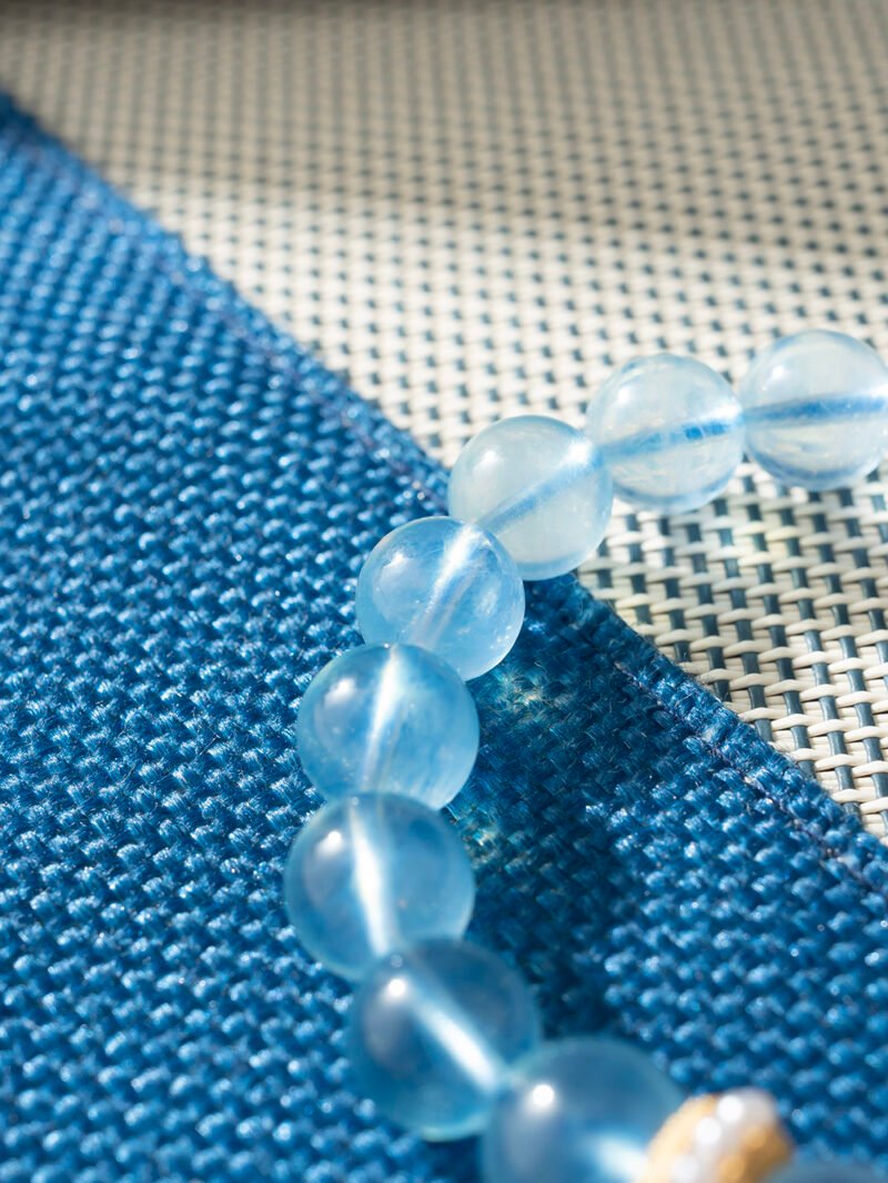 DSC09602 Natural Aquamarine Bracelet 9MM