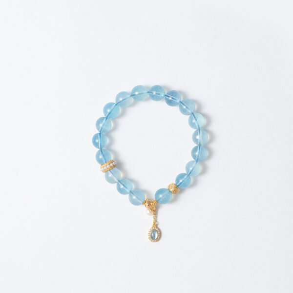 Natural Aquamarine Bracelet 9MM
