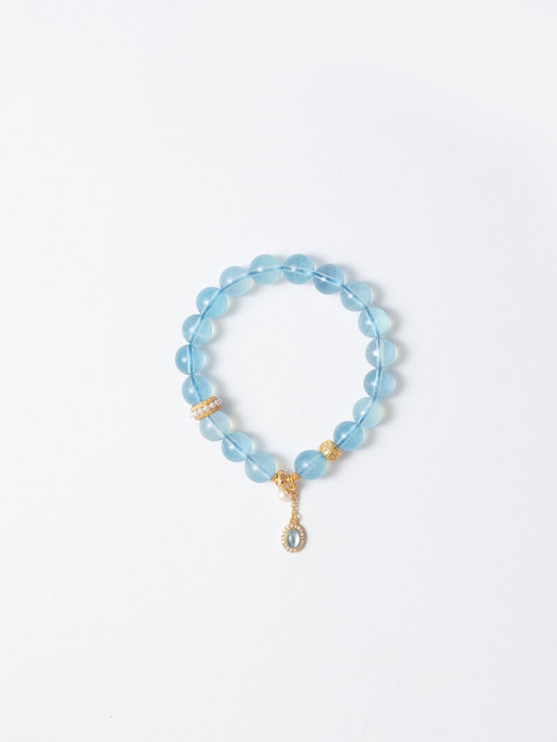 DSC09640 Natural Aquamarine Bracelet 9MM